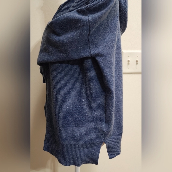 Vintage C&C Blue Zip-up Textured Knit Sweater Cardigan Hoodie Size M - Picture 4 of 9